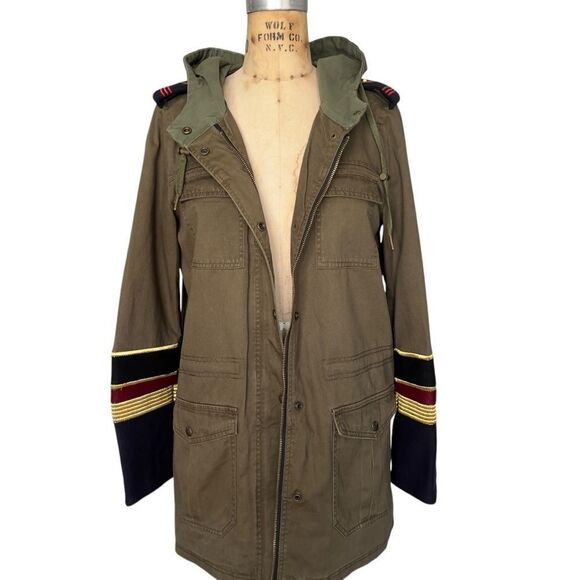 Blank NYC Olive Utility Jacket with Embroidered Patches Size XS - Picture 10 of 10